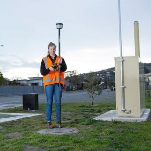 woman performing GPS Data Collection